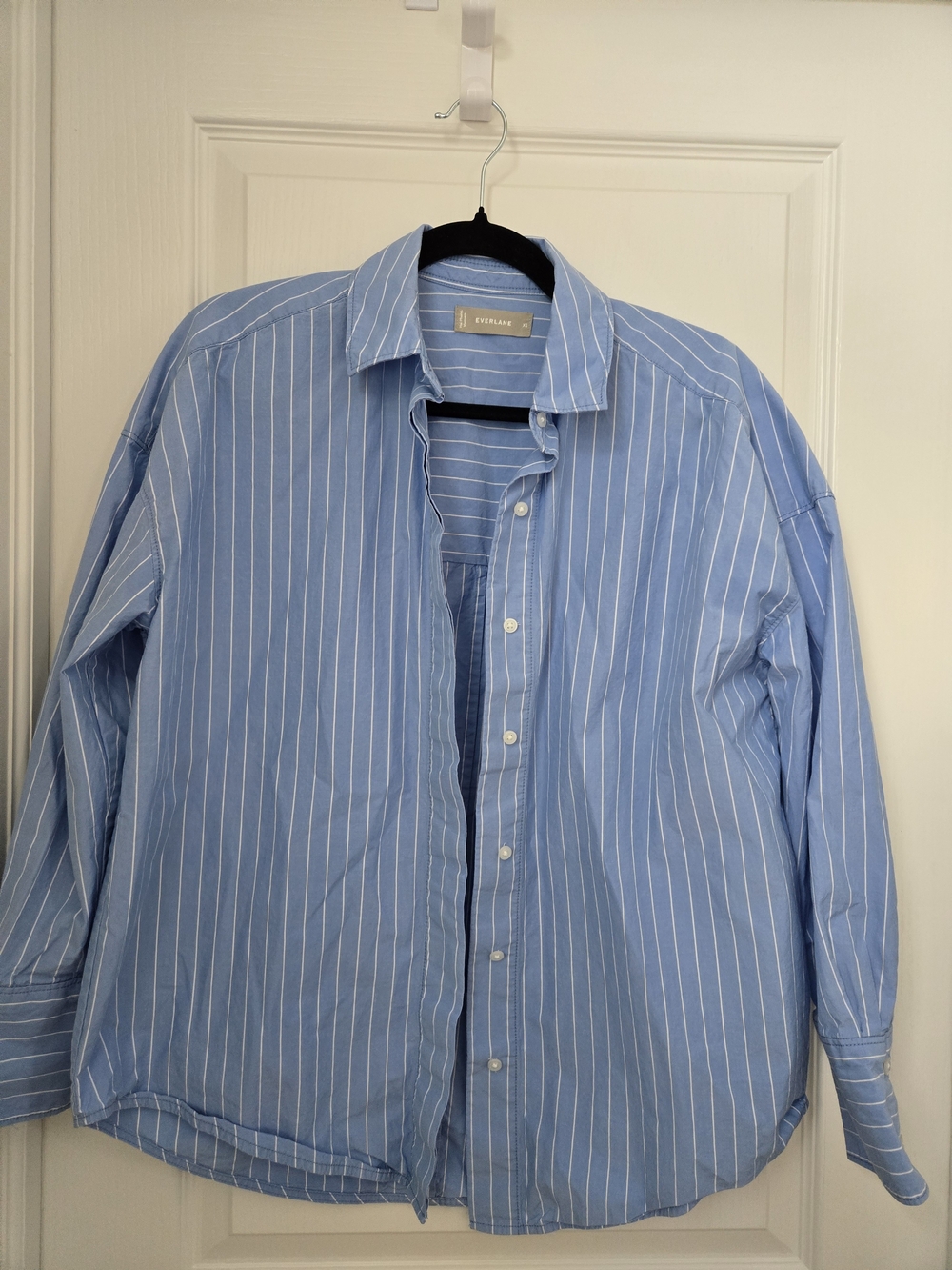 Everlane Blue White Striped Oversized Button Down Shirt XS